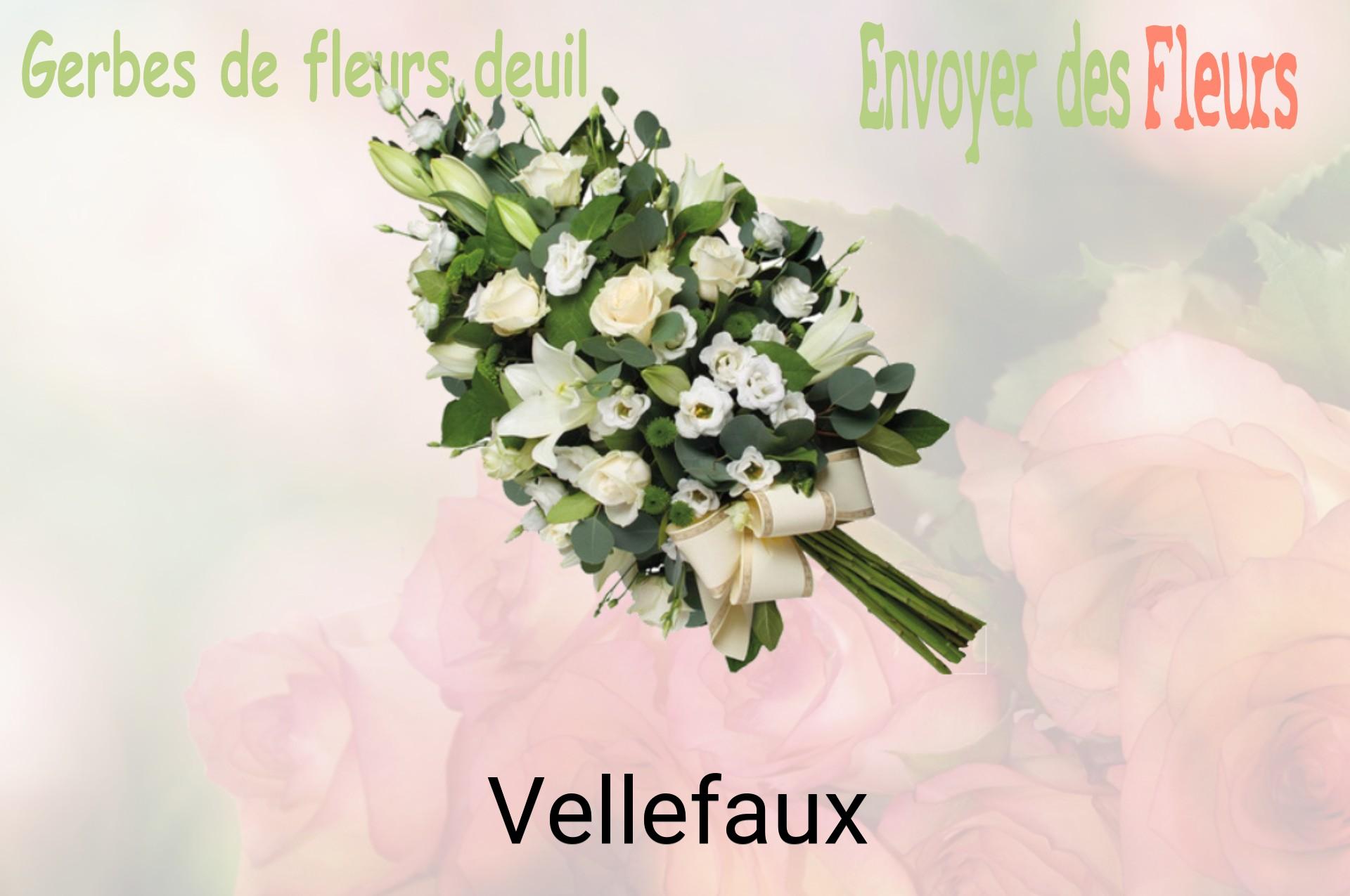 Gerbe de fleurs de deuil livrée à Vellefaux